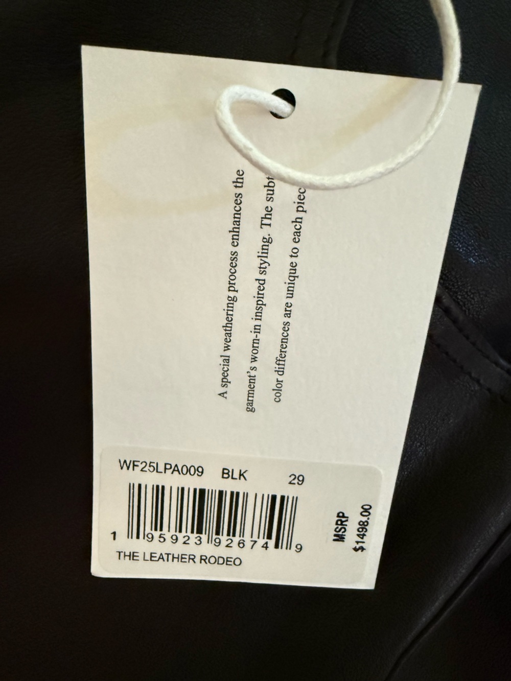 Frame The Leather Rodeo pant NWT - Picture 12 of 14